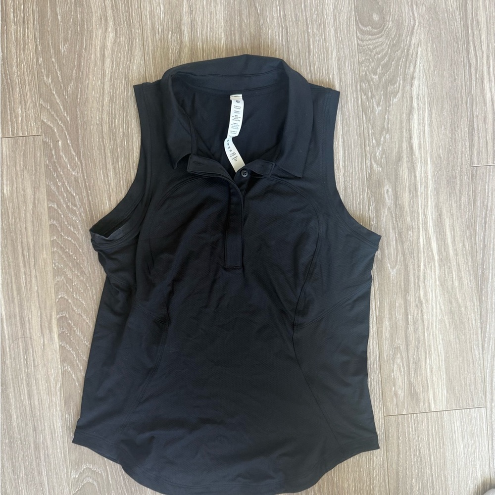 Lululemon Black Sleeveless polo